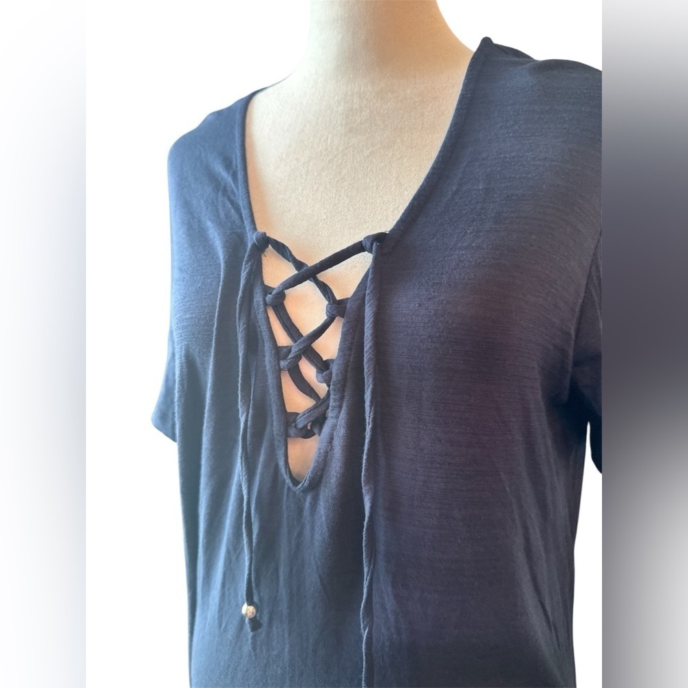 L NWT pacific beach nwt lace up swim suit cover up beach summer dress vaca - Picture 2 of 7